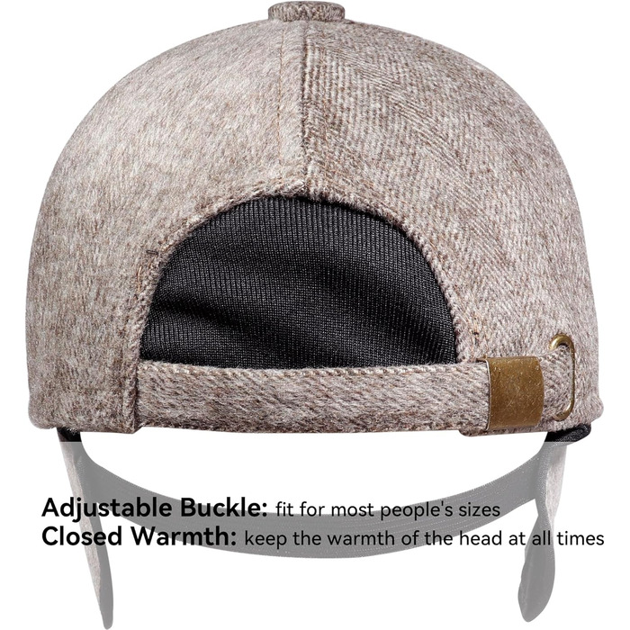 Зимові шапки Gisdanchz 7-7 1/2 з навушниками, унісекс, для роботи та спорту на відкритому повітрі (світло-коричневий)