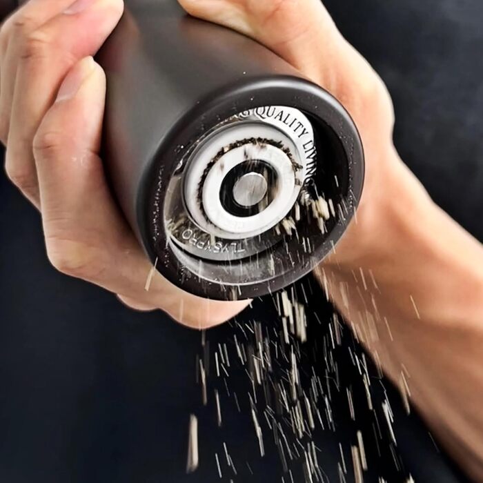 Набір для солі та перцю з дерева – 2 шт. Механічні млини для солі та перцю з регульованою керамічною жорновою системою, з акціїї, висота 21 см