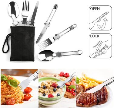 Набір кухонного посуду aiGear для кемпінгу та подорожей | Алюмінієвий посуд для кемпінгу, похідів, пікніків | Чорний