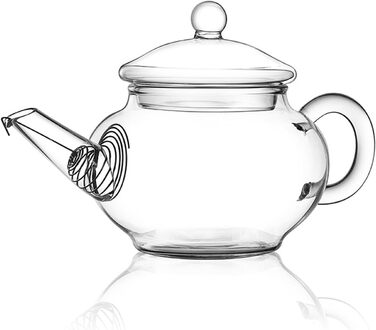 Скляний чайник Teekanne з фільтром для заварювання чаю, термостійке боросилікатне скло, 250 мл, прозорий