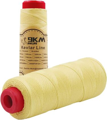 9KM DWLIFE Kite String Professional Kevlar Braided Rope (152~305m) High Strength (18~181kg) Fishing Aid Line Camping Hiking Survival Rope Outdoor