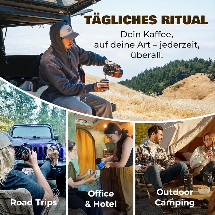 Електрична френч-прес для кави, 2-в-1: чайник та прес, 500W, для кемпінгу та подорожей