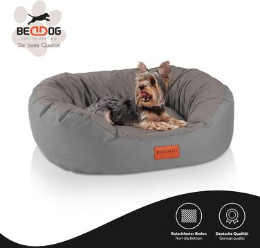 Ліжко для собак середніх порід - м'яке ліжко-корзина для собак XL Alicante-Gewebe (65x55x21 см, сірий)