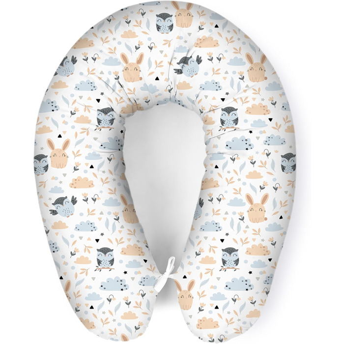 Подушка для вагітних Amilian Stillkissen 170 см XXL – подушка для сну на боці, подушка для годування, сіра та бежева