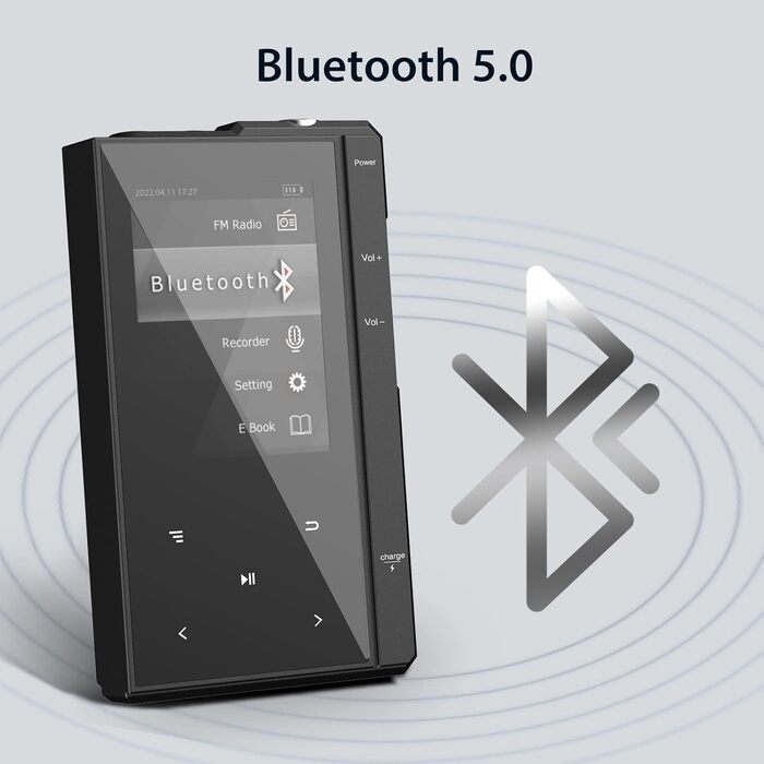 MP3-плеєр Phinitec Z6 з Bluetooth 5.0, металевим корпусом та IPS-дисплеєм 2.4