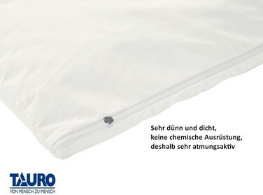 TAURO 24161 Fitted Mattress Cover, All-Around 70 x 140 cm, Encasing for Children's Mattress, Height 12 cm, Dust Mite Protection for House Dust Allergy Sufferers, White (24161)