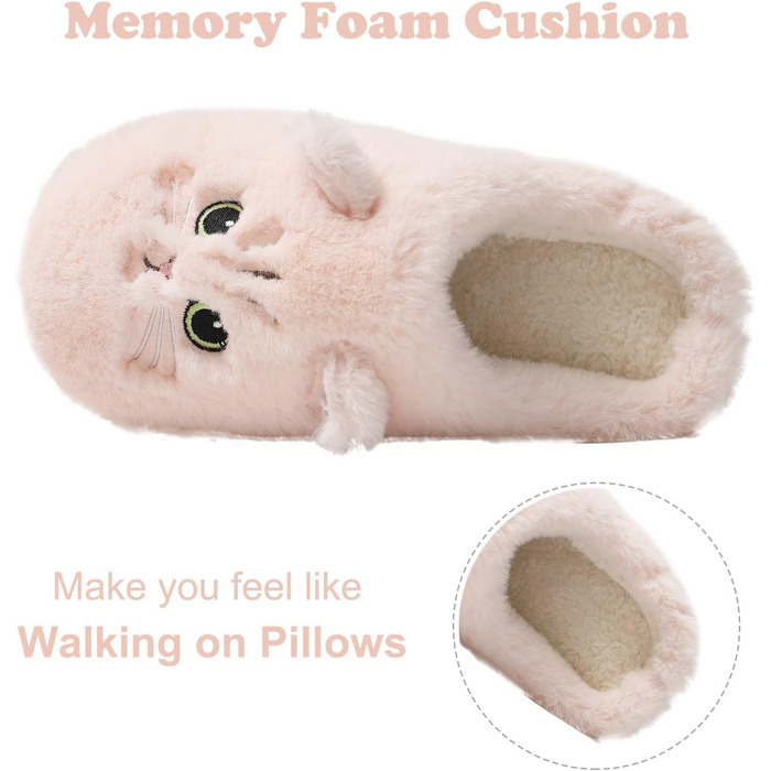 Теплі плюшеві тапочки Shaine для дому: жіночі, чоловічі, унісекс, з антиковзанням, бавовна, колір рожевий (38/39 EU)