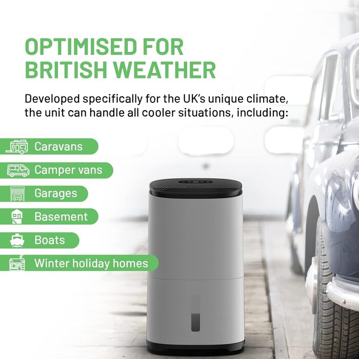 Зволожувач повітря Meaco Arete® One Warm Pebble 12L з HEPA-фільтром для дому до 50 м² - опалення та очищення повітря