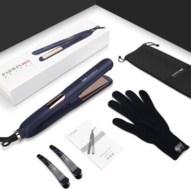 Випрямляч для волосся PARWIN PRO BEAUTY 2-в-1 з насадкою для локонів, іонізація, титанове покриття, LCD дисплей, 130°C-230°C