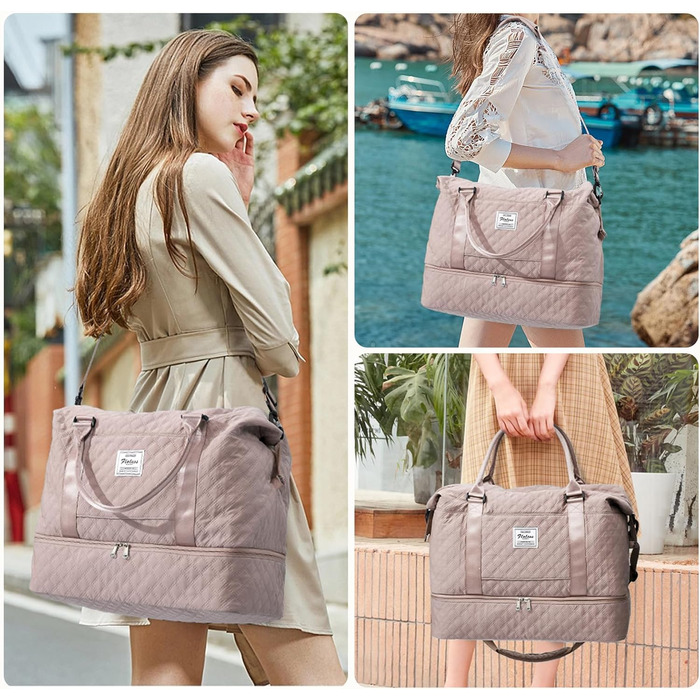 Спортивна сумка для подорожей жіноча Easyjet Handgepäck: водонепроникна, з відділенням для взуття, 47x37x22 см, 38L, A5-Бежева