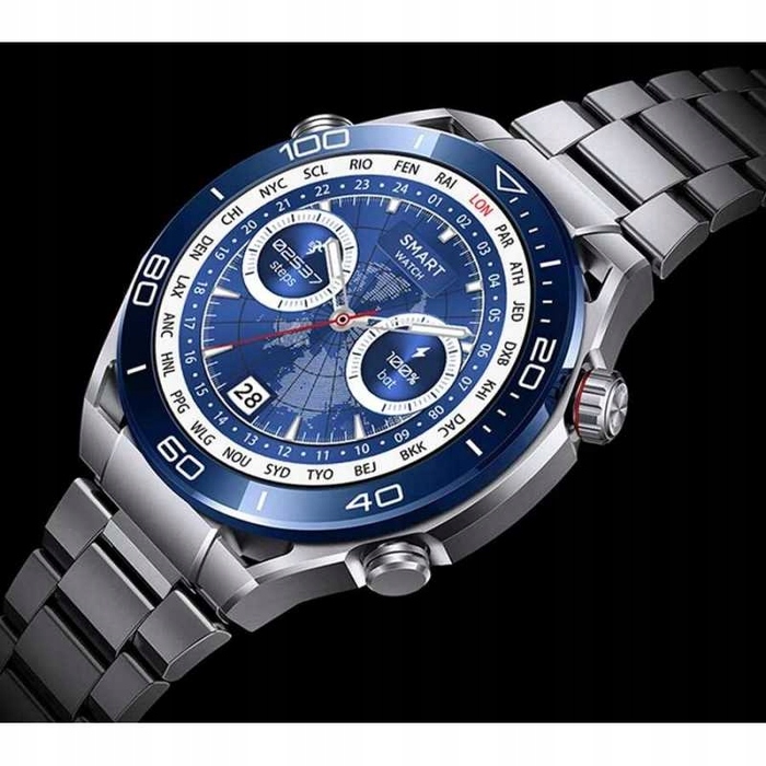 Чоловічий смартгодинник Smart-Trend SMARTWATCH PRO SILVER, чорний