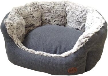 Ліжко для домашніх тварин Nobby Komfort Bett Oval Cacho, сіро-блакитне, 55 x 50 x 21 см