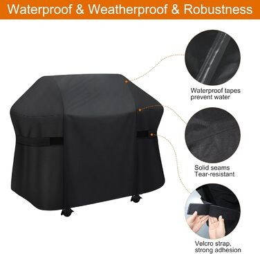 Чохол для гриля 132 см для Weber Spirit 300 серії, водонепроникний PU, підходить для Enders Chicago 3/Brooklyn Next 3