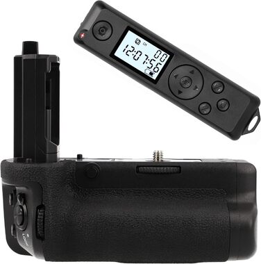 Грип для камери Canon EOS RP та R8 з двома акумуляторами, чорний. Сумісний з Sony a9 III, a1 II (як VG-C5). Ергономічний, для портретної та горизонтальної зйомки