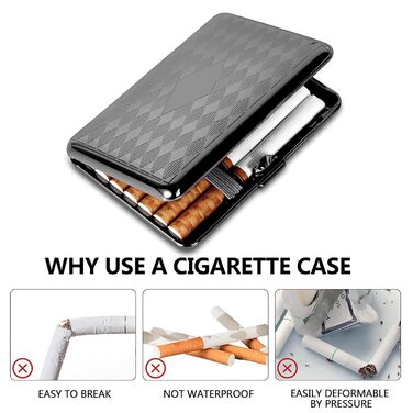 Металеве етолі для сигарет 84 мм, чорне, трикутник, для King Size (14 шт.), захист RFID