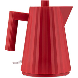 Alessi Plissé Electric Kettle - Red Thermoplastic Resin, 2400W, 1.0L, European Plug