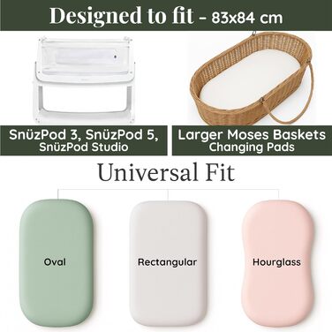 Набір постільних придатків Snuzpod 3 & 5: 2 шт. з органічної бавовни GOTS, 200gsm - м'які та товсті