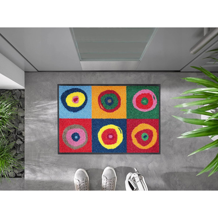 Багатоколірний килимок wash+dry Sergej 40x60 см для дому та вулиці, пральний