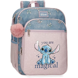 Дитячий рюкзак Disney Stitch з помпоном, багато відділень - ідеальний для школи