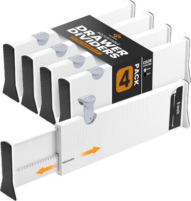 RAPTUROUS 4-Pack Drawer Dividers 