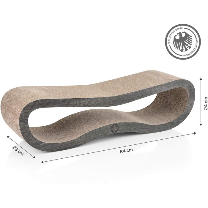 Котячий будиночок Orbit 2.0: когтеточка, лежанка для котів | Темно-сірий | 84 x 24 x 23 см