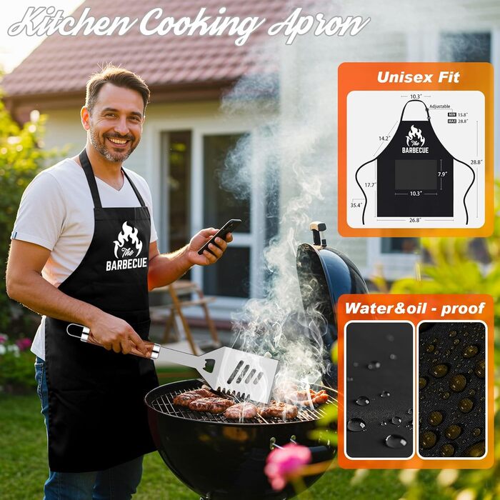 Набір грилю Romanticist 30 предметів: інструменти з нержавіючої сталі, термометр, аксесуари для відпочинку на природі