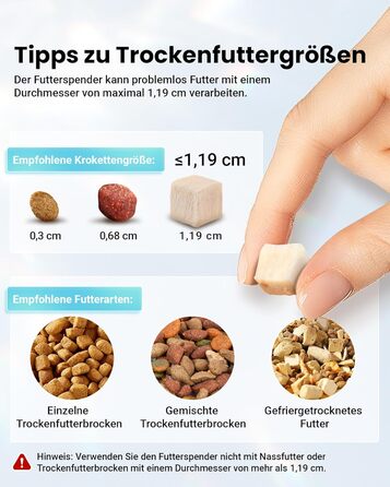 Автомат годівлі для котів з APP та таймером, 6 л / 25 порцій, 3 миски, 3 пакетики силікагелю, система запобігання застряганню, WiFi 2.4G, запис голосу, чорний