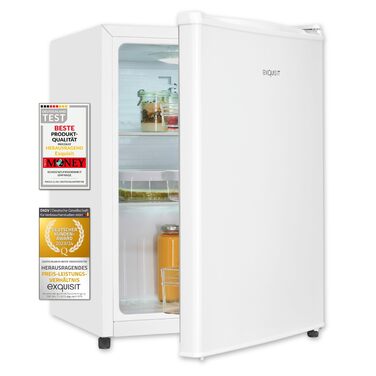 Exquisit KB505-V-040E: Міні-холодильник 40л, білий, ширина 45см, висота 51см, двері відкриваються зліва/справа