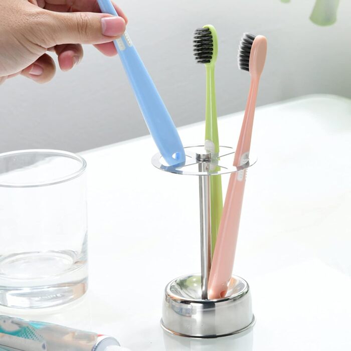 Toothbrush holder, stainless steel, toothbrush holder for bathroom, toothpaste holder, stand, toothbrush holder for bathroom