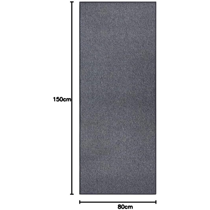 Килимок Bouclé Läufer – антиковзаючий килимок для кухні, прихожої, вітальні, ванної кімнати – 67x200 см, антрацит