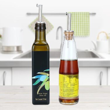 Набір виливників для пляшок Incutex (5 шт.) з пробками та щіткою для чищення. Підходять для олії, спиртних напоїв, вина, лікеру, оцту