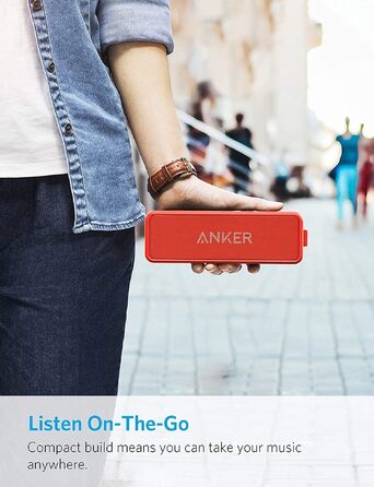 Anker SoundCore 2 Bluetooth колонка: потужний бас, 24 год автономії, IPX7 водонепроникність
