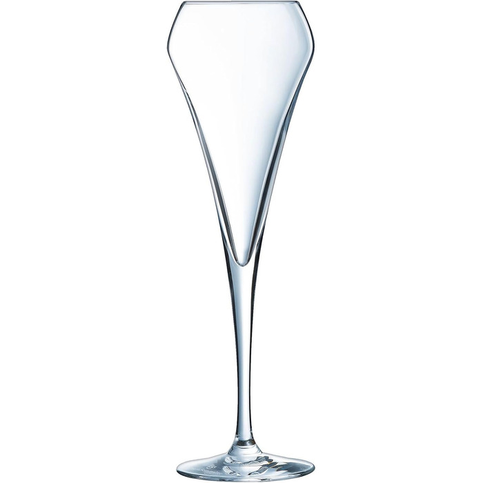 Chef & Sommelier Open Up - Champagne Flutes 200ml - 6 Pieces - Made of Krysta Crystal Glass - Ideal for Festive Occasions - Shine, Transparency and High Durability