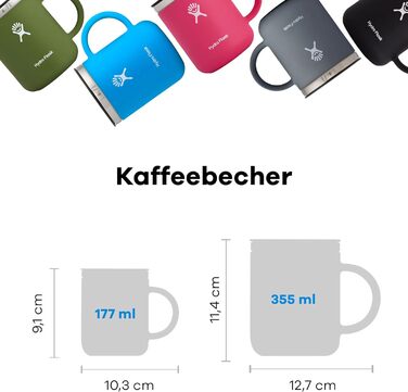 Hydro Flask 12 oz Stainless Steel Vacuum Insulated Coffee Mug with Lid - Travel Coffee Cup - Dishwasher Safe