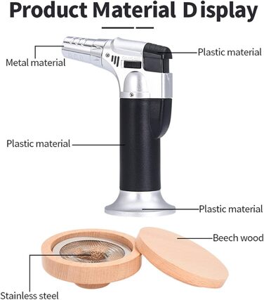 Набір для приготування коктейлів з димом: ретро-набір для віскі та бурбона з ліхтариком, 4 смаки