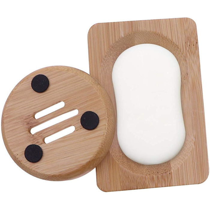 Двохтурова дерев'яна підставка для мила з сизалевим мішечком - підставка для мила в душ, ванну, кухню, мийку.