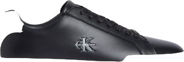 Чоловічі кросівки Calvin Klein Cupsole з товстою підошвою, шнурівка, шкіра (43 EU, чорний/чорний/білий/чорний)