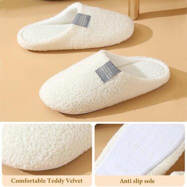 Чоботи додому зимові, плюшеві, теплі та зручні тапочки для дому та вулиці, антиковзні, дихаючі гостьові тапочки для жінок та чоловіків, чорні 40/41 EU