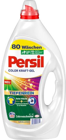 Рідкий засіб для прання Persil Color Kraft-Gel для кольорових речей, технологія глибокого очищення, 3.6 л (80 прань)