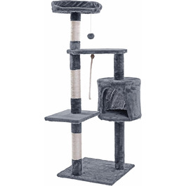 Кігтеточка для котів ESTEXO 112 см, XL, ігровий комплекс, кріпиться до стіни, сірого кольору