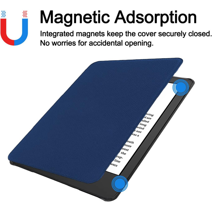 Чохол TOKILO для Kindle 6 (11-го покоління 2024/2022), м'який чохол з PU-шкіри з авто-ввімкненням/вимиканням, сумісний лише з Kindle 6