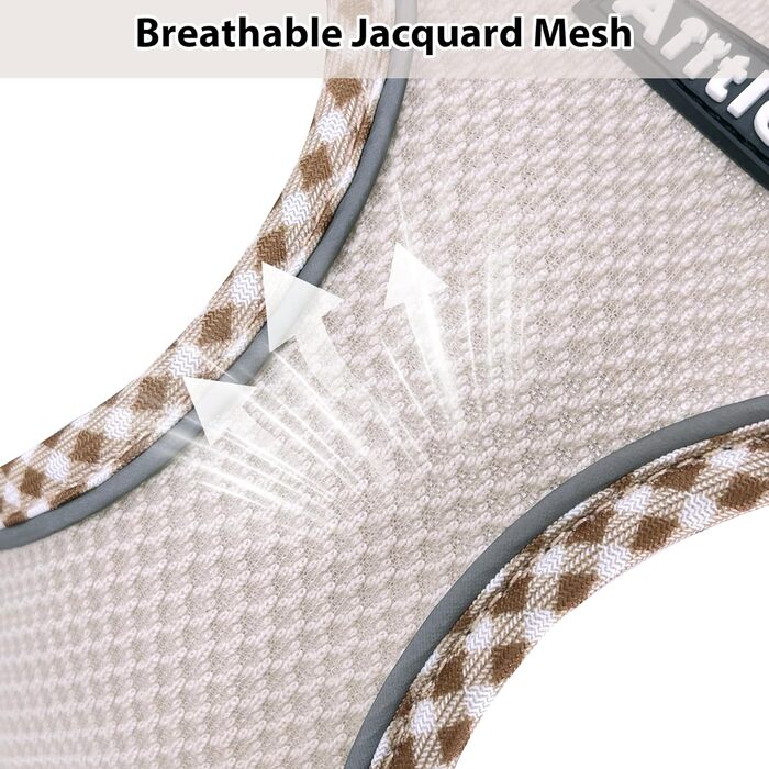 Шлейка для собак Escape Proof, жилет для собак з повідком, дихаюча сітка, світловідбиваючі смуги, регульована шлейка для тварин Outdoor, Puppy Essentials для середніх собак Колір: Коричнево-бежевий Розмір: M