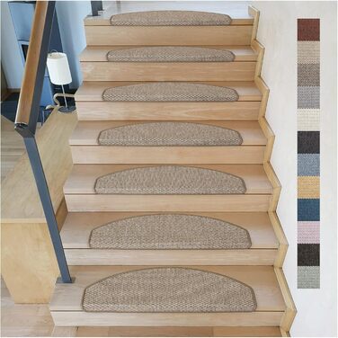 Kettelservice-Metzker® Step Mats Gothenburg Half-Round in 8 Current Colors (15 Pieces Anthracite)