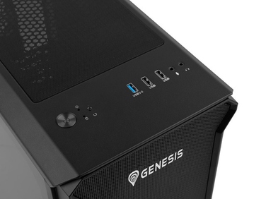 Корпус для ПК Genesis Irid 503 micro ATX, чорний, з вікном
