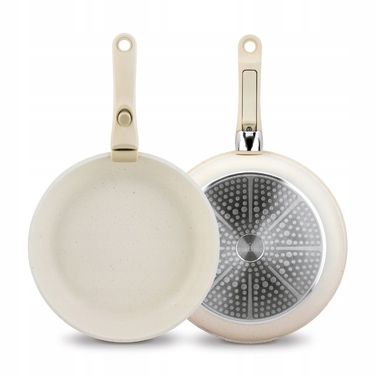 Набір сковорідок Starke Pro бежевий, антипригарне покриття, 4 предмети (20/24/26 см)