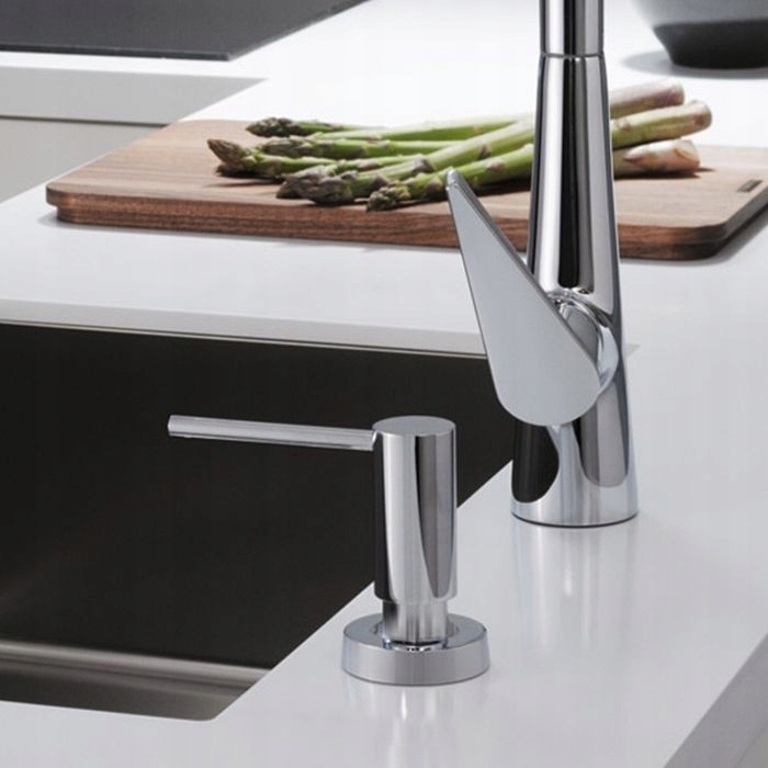 Настільний дозатор для мила Hansgrohe, металевий, сріблястий, 500 мл