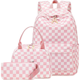 Шкільний рюкзак LEDAOU для хлопчиків та дівчаток-підлітків, білий з ромашками та чорний, рожево-білий, рюкзак для щоденного використання та відпочинку