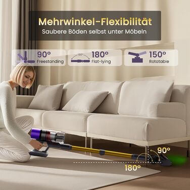 Бездротовий пилосос X7 55Kpa/600W/80Min з LED-дисплеєм, акумуляторний, самостійно заряджається, з антизаплутувальною щіткою, автоматичний режим для килимів, шерсті тварин та твердих поверхонь, золотий