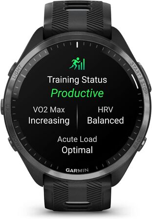 Розумний годинник Garmin Forerunner 965 для бігу, з кольоровим AMOLED-дисплеєм, вимірюванням тренувань та відновлення, кольори: Whitestone та Powder Gray (білий та сірий)