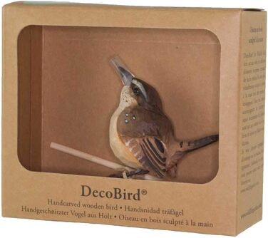 WILDLIFEGARDEN Wildlife Garden WG413 DecoBird European Hedgehog - Hand-carved Decorative Bird from Wood - Small European Birds